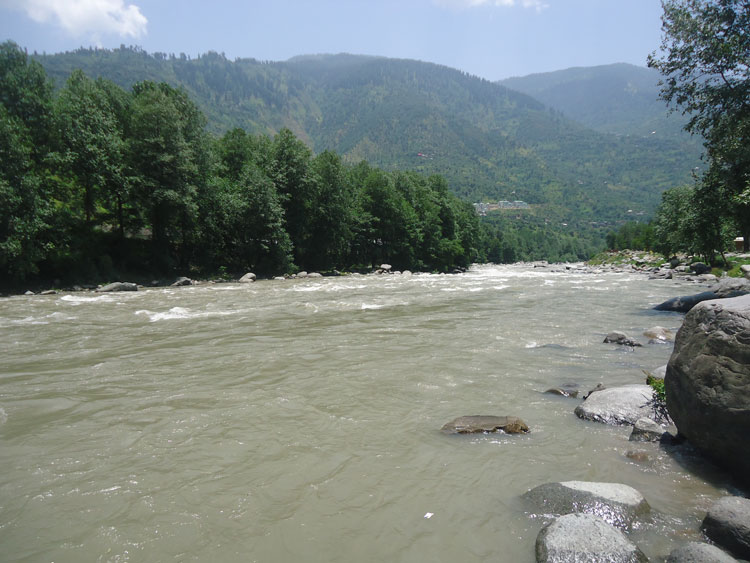 Woman ventures into raging Beas river in Kullu, draws sharp reactions online