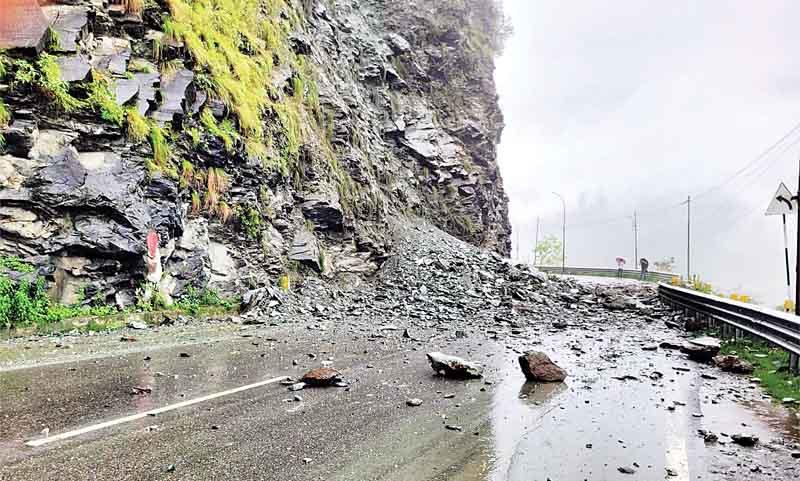 Damaged 7 months ago, Kullu-Manali Left Bank road still in a shambles
